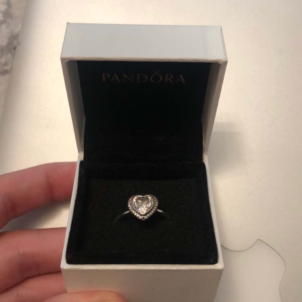 Pandora Sparkling Love Ring Silver